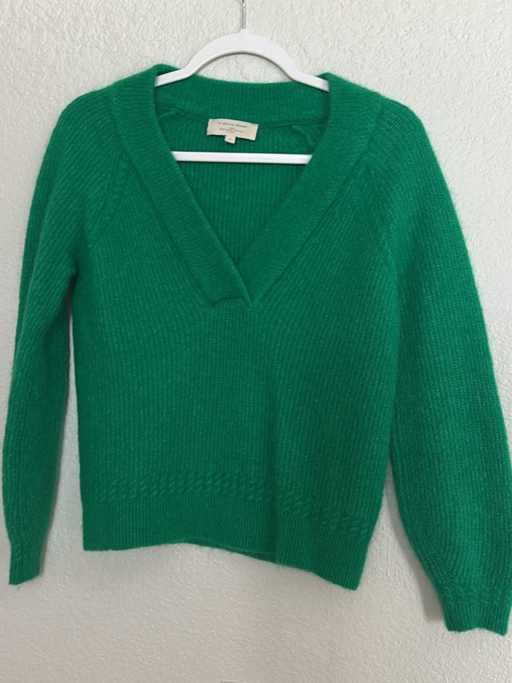 Sezane Kelly Green Cody Jumper Women's Alpaca Mohair Sweater